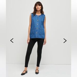 NWT Jolibump Denim Blue Maya Sleeveless Jacket XS/S